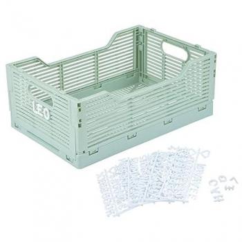 Boîte pliable et empilable “Emilie” – Vert Céladon – 40 cm