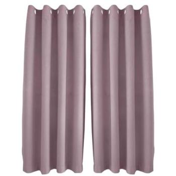 Linen‑Finish Pink Window Blinds – Blackout, 46 × 54 Inches – 2 Panel Set