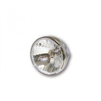 Faro RENO 2 de SHIN YO, 7 pulgadas, cromo, vidrio transparente