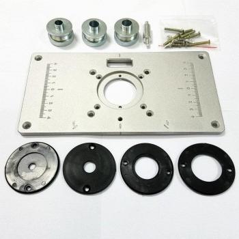 Aluminiumplatte 700C mit 4 Einsatzringen für Router Tisch und DIY Engraving