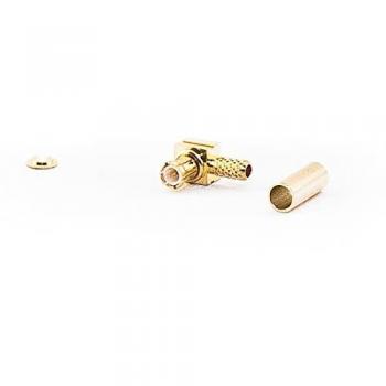 MCX-Stecker 90° für RG316, Crimp-Version