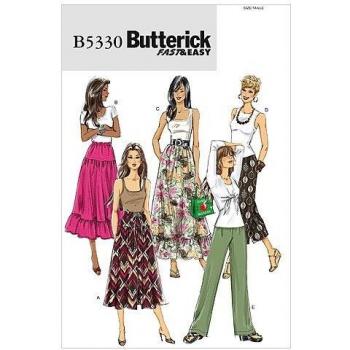 Butterick Patterns B5330 Misses' Skirt and Pants, Size 22