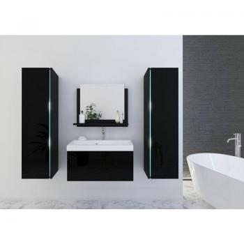 Meuble de salle de bain avec vasque Dream II 80 cm noir