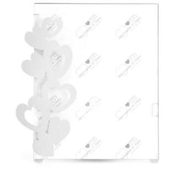 Fotocornice cuore bianco in ferro 16x20 cm