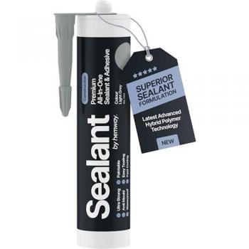All‑In‑One Hybrid Polymer Sealant & Adhesive for Construction, Shower and Bathroom – Hemway (Light Grey)