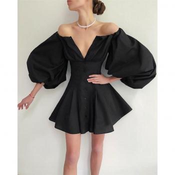 Mini Vestido Fuera del Hombro Sexy