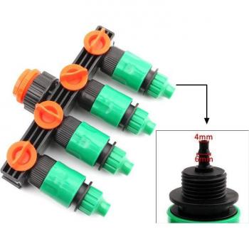 Garden Irrigation 4-Way Shunt Connector