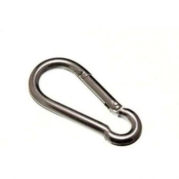 Professional Grade Snap Spring Clip Carbine Hook (Carabiner) 5mm 3/16 Inch ZP Steel (Pack of 100)