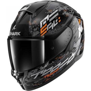 Casco de Moto Integral Shark Ridill 2 Molokai Negro-Plateado-Azul