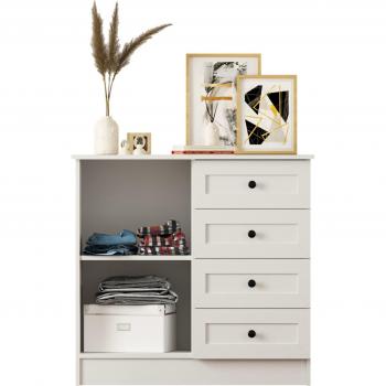 EVUHOME Daisy 1 Door 4 Drawer Sideboard Cabinet