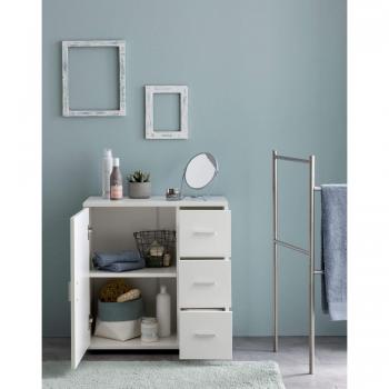 Wohnling Badezimmerkommode WL5.877 Weiß 60x65,5x33 cm