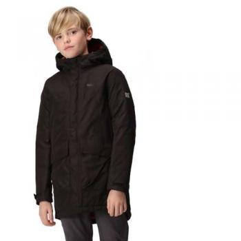 Chaqueta Regatta Farbank Negra con Detalles Naranja