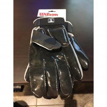 Schwarze Wilson MVP Tacktech Lineman Handschuhe – American Football, XL