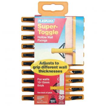 Plasplugs PLASSTC554 Super Toggle Fixings Pack 20
