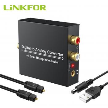 LiNKFOR Coaxial to Analog Audio Converter