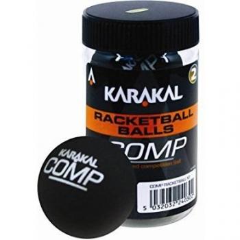 Karakal Competition Ball Black Squash Court Rubber Racketball Tub
