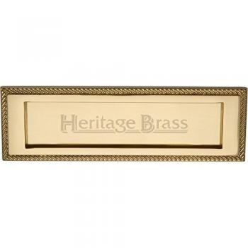 Polished Brass 279 mm Georgian Rope Edge Lettering Plate (G220‑11‑PB)
