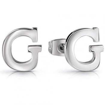 Pendientes Guess de acero plateado Never Without