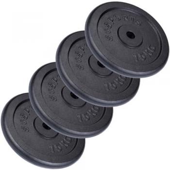 Ensemble Plaques de Poids 60 kg – SCSPORTS – Fonte Noire – Gym à la Maison