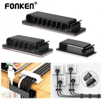 Fonken Organisateur de fil cravate – clip unique trou noir