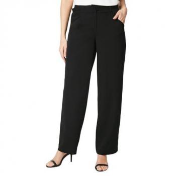 Debenhams Black Belted Wide‑Leg Trousers – UK 12
