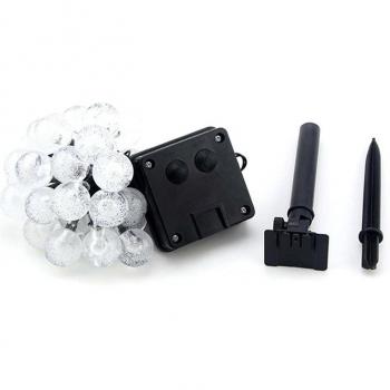 33ft 50 LED Solar Fairy Lights with Crystal Balls for Christmas