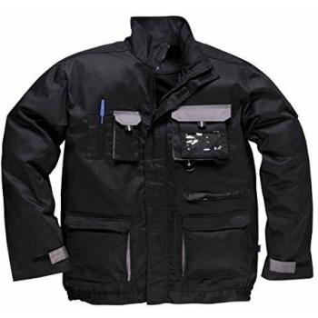 Portwest Mens Texo Contrast Work Jacket Black S