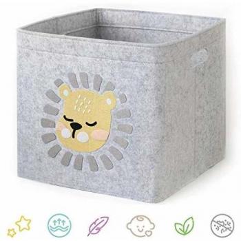 Kinderzimmer-Spielzeugbox „Lucky Sign‑Care“ – Löwenmuster, 33 × 33 cm