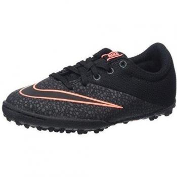 Nike Jr Mercurialx Pro TF, Zapatillas de Fútbol Para Niñas, Negro / Negro / Negro / Amarillo