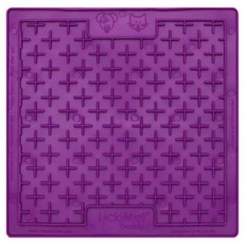 LickiMat Cat Buddy 20×20 Viola: Ciotola Alimentazione + Dosatore