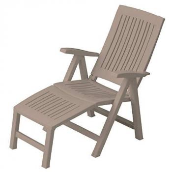 Chaise longue Lucrezia Relax 60x103x105 cm – Repose-pieds en plastique