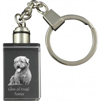 Irish Glen of Imaal Terrier Crystal Key Ring