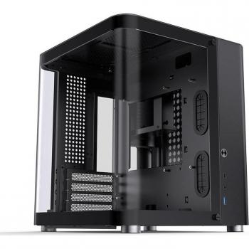 Jonsbo TK-1-2.0: Caja de computadora en miniatura negra con vidrio templado