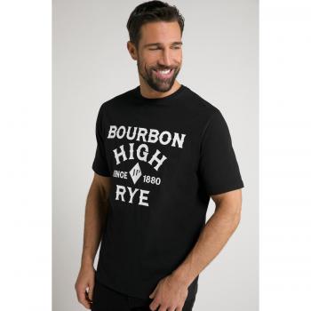 Men's Plus Size Ace Print T-Shirt, Black, 4XL, Cotton, JP1880