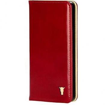 Genuine Quality Leather Flip Cover for iPhone 11 with Card Slots and Stand Function (Red)