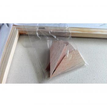 Blank Cotton Canvas 12×16 (30 × 40 cm) – gestreckt, mit Gesso‑Grundierung, rahmenlos