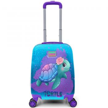 Valigia Coral High Kids per bambini rosa chiaro con tartaruga 16724