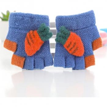 Gants 3D Tricotés pour Enfants Carotte