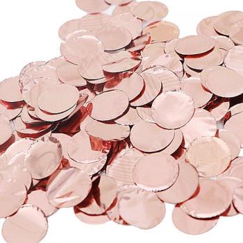 Confeti de boda en papel de plata y oro rosa con lentejuelas, paquete de 15g
