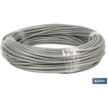 Cable Acero Resistente 4mm Plastificado (100 m)