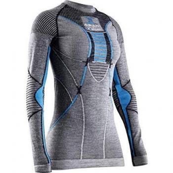 X-bionic Apani 4.0 Women's Base Layer Long Sleeve Merino Black/Grey/Turquoise
