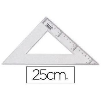 Esquadro de Alumínio Transparentes 25cm (Líder Papel)