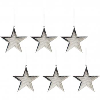 Silberbaumbehang für Christbaumschmuck – 10 cm ×10 cm – Gravuroptik