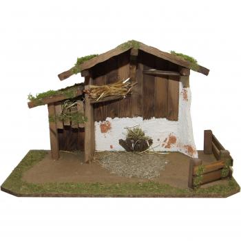 Alfred Kolbe Krippe Rustikal, 42x22x27 cm, für Figuren bis 10 cm Höhe
