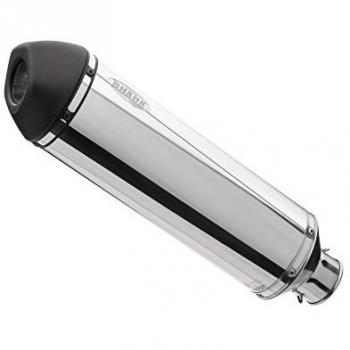 SHARK DSX-5 Polierter Aluminium-Auspuff mit schwarzer Edelstahl-Endkappe für Suzuki SV 650