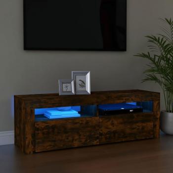 VIDAXL Mobile Porta tv con Luci led, Armadietti per tv Rovere Fumo 120x35x40 cm