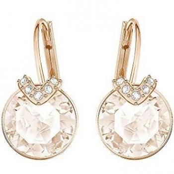 Pendientes Swarovski Oro Rosa con Cristales Rosa