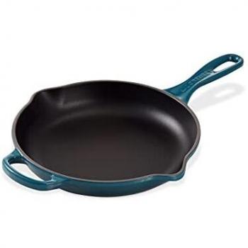 Le Creuset Deep Teal Cast Iron Frying Pan 23cm