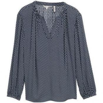 Schlupfblaue Tom‑Tailor Bluse für Damen (Größe 54)