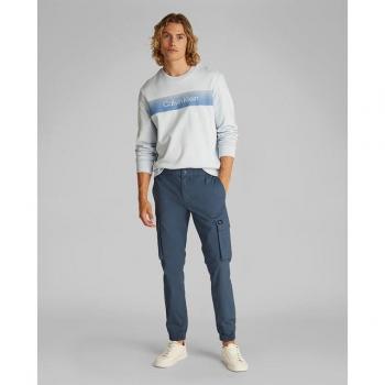 Pantalon Skinny en Coton Bleu Calvin Klein Taille 44